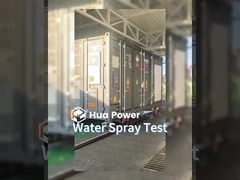 Wenn die Energiespeicher von Hua Power im Wassersprühversuch getestet werden